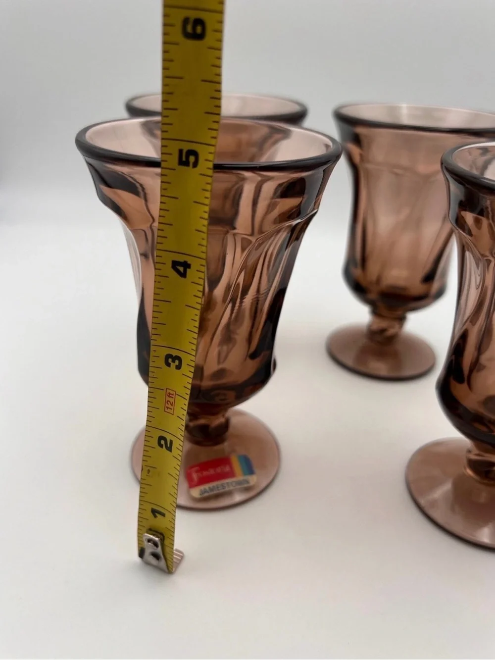 Vintage Fostoria Smokey brown juice glasses set of 4